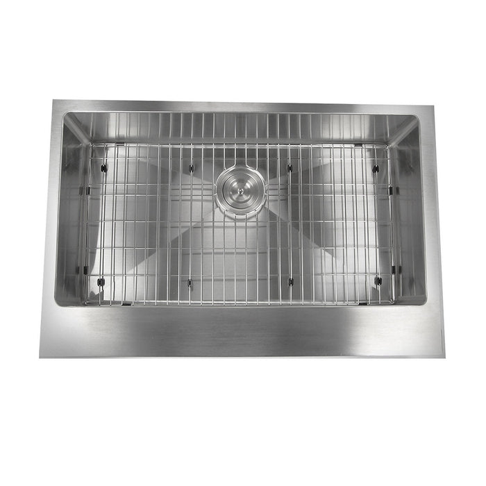 Nantucket Sinks EZApron33-9 Patented Design Pro Series Single Bowl Undermount  Stainless Steel Kitchen Sink with 9 Inch Apron Front