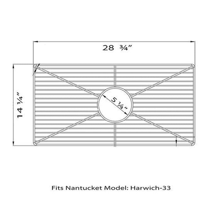 Nantucket Sinks Stainless Steel Bottom Grid BG-HA33