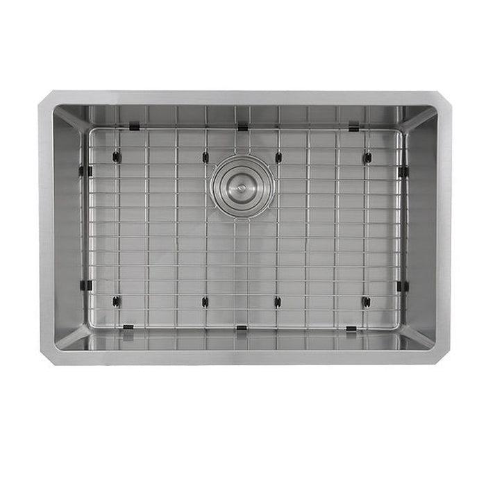 Nantucket Sinks Apron302010SR-16 - 30 Inch Pro Series Single Bowl Farmhouse Apron Front Stainless Steel Kitchen Sink