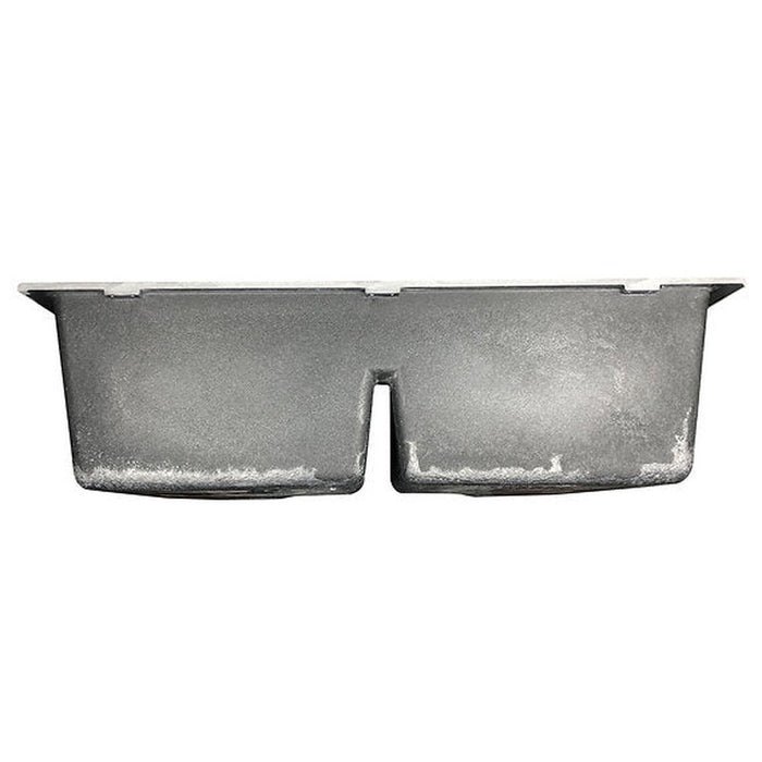 Nantucket Sinks Undermount Double Equal Bowls with Low Divide   - Granite Composite Titanium