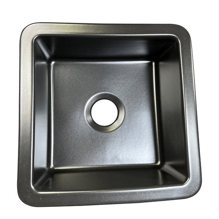 Nantucket Sinks 18-Inch Undermount Fireclay Kitchen Sink Wellfleet-1818MB finished in Matte Black