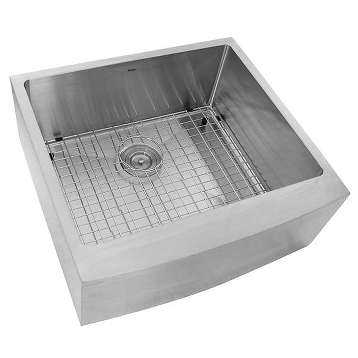 Nantucket Sinks Apron2420SR-16 - 24 Inch Pro Series Single Bowl Farmhouse Apron Front Stainless Steel Kitchen Sink