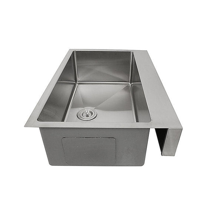 Nantucket Sinks EZApron33-5.5 Patented Design Pro Series Single Bowl Undermount  Stainless Steel Kitchen Sink with 5.5 Inch Apron Front