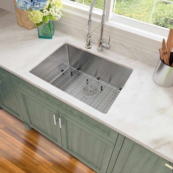 Nantucket Sinks Pro Series Rectangle Single Bowl Undermount Small Radius Corners  Stainless Steel Kitchen Sink, 16 Gauge