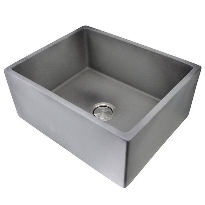 Nantucket Sinks 23-Inch Farmhouse Fireclay Sink with Concrete Finish