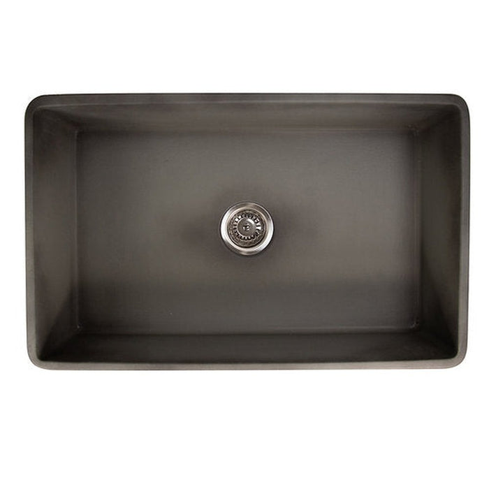 Nantucket Sinks 30-Inch Farmhouse Fireclay Sink with Concrete Finish