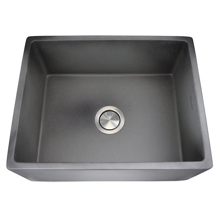 Nantucket Sinks 23-Inch Farmhouse Fireclay Sink with Concrete Finish