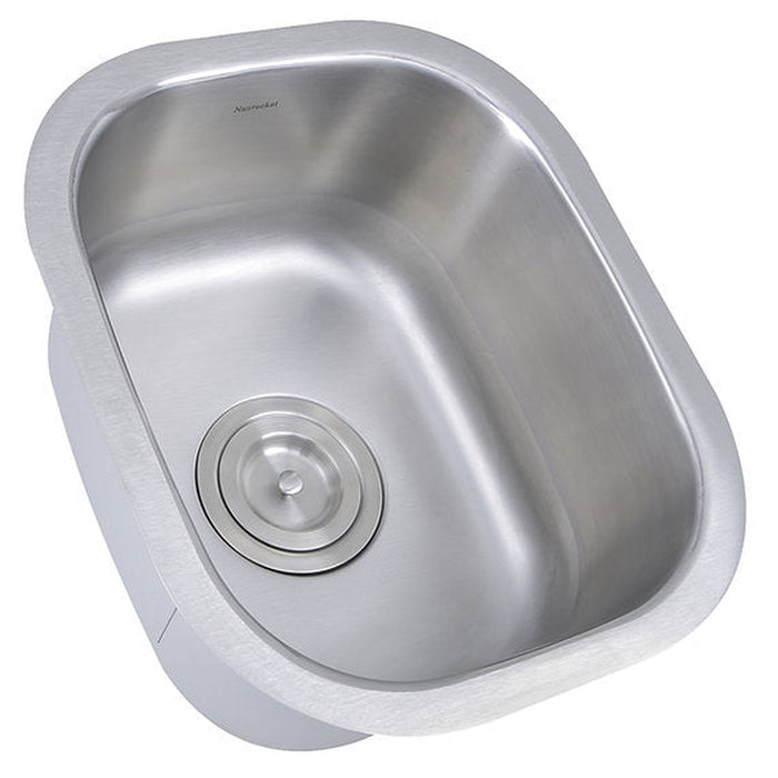 Nantucket Sinks 15 Inch Rectangle Undermount Stainless Steel Bar/Prep Sink, 18 Gauge