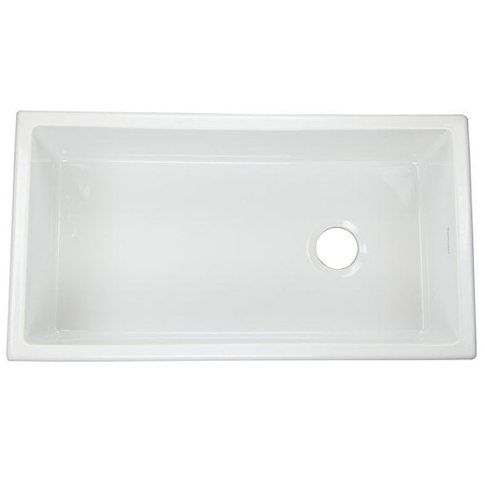 Nantucket Sinks 34-Inch Undermount Fireclay Kitchen Sink Wellfleet-3419W