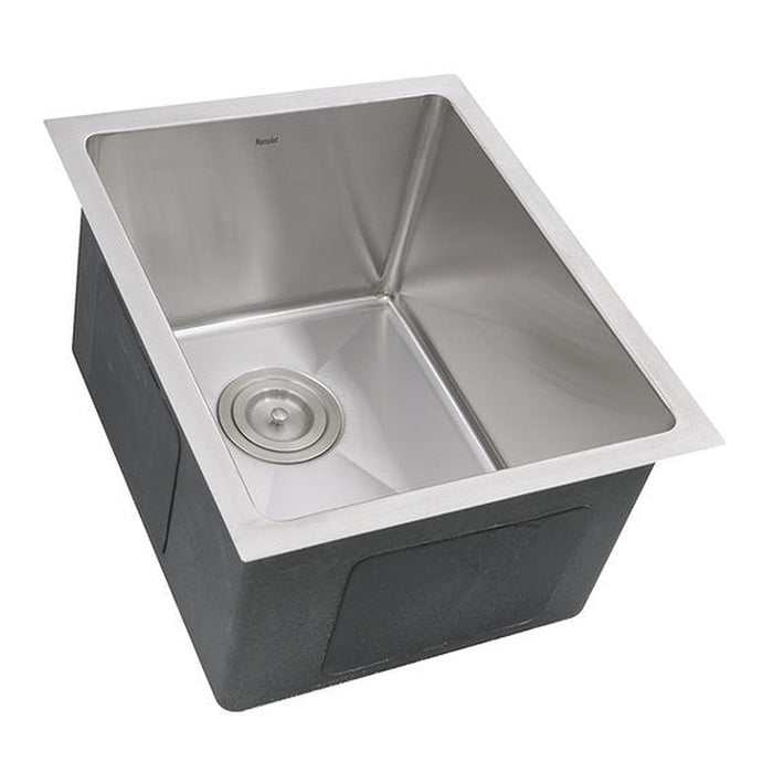 Nantucket Sinks 15 Inch Pro Series Rectangle Undermount Small Radius Stainless Steel Bar/Prep Sink