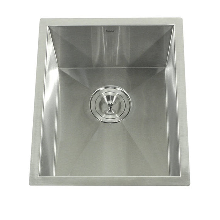 Nantucket Sinks 15 Inch Pro Series Rectangle Undermount Zero Radius Stainless Steel Bar/Prep Sink