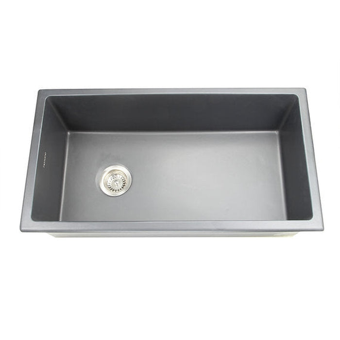 Nantucket Sinks 34-Inch Fireclay Kitchen Sink Wellfleet-3419MatteBlack