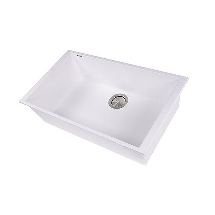 Nantucket Sinks Large Single Bowl Undermount Granite Composite White