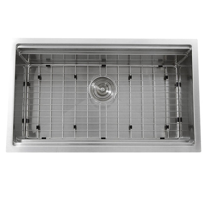 Nantucket Sinks 32 Inch Professional Prep Station Small Radius Undermount Stainless  Kitchen Sink with Accessories