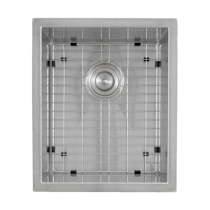 Nantucket Sinks 15 Inch Pro Series Rectangle Undermount Zero Radius Stainless Steel Bar/Prep Sink