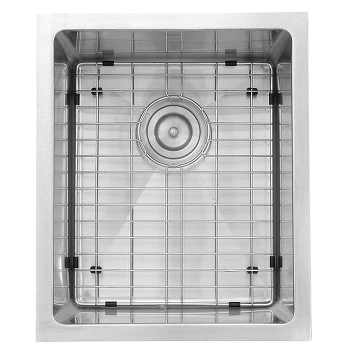 Nantucket Sinks 15 Inch Pro Series Rectangle Undermount Small Radius Stainless Steel Bar/Prep Sink