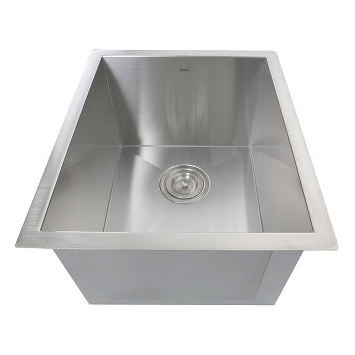 Nantucket Sinks 15 Inch Pro Series Rectangle Undermount Zero Radius Stainless Steel Bar/Prep Sink