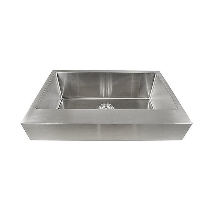 Nantucket Sinks EZApron33-5.5 Patented Design Pro Series Single Bowl Undermount  Stainless Steel Kitchen Sink with 5.5 Inch Apron Front