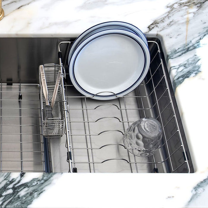 Nantucket Sinks STEPPE3918 Pro Series Undermount Stainless Steel Kitchen Sink with Compatible Accessories