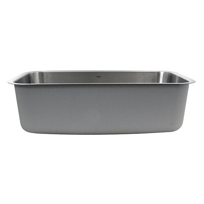 Nantucket Sinks 30 Inch Large Rectangle Single Bowl Undermount Stainless Steel Kitchen Sink, 9 Inches Deep