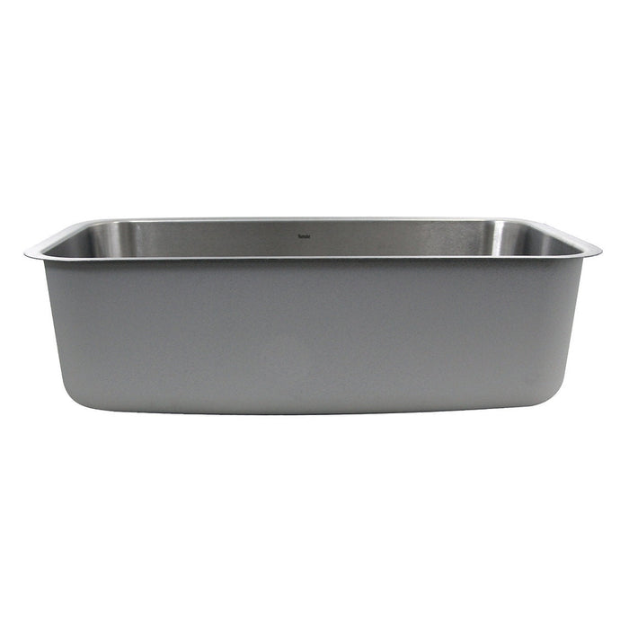 Nantucket Sinks 30 Inch Large Rectangle Single Bowl Undermount Stainless Steel Kitchen Sink, 10 Inches Deep