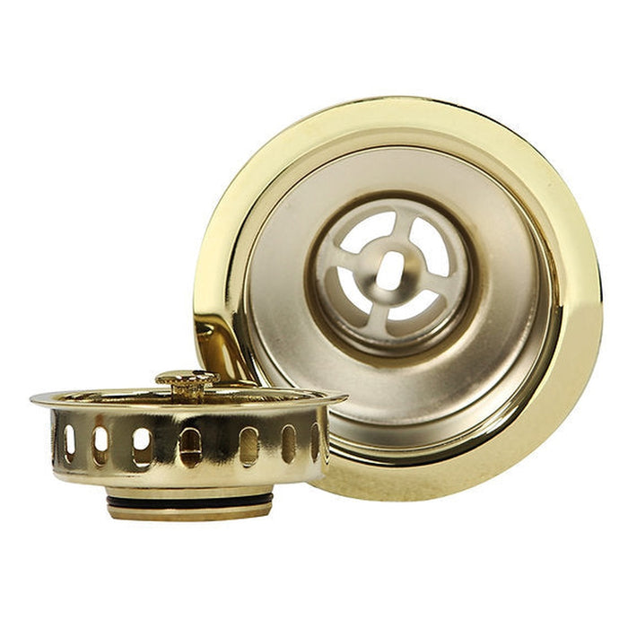 Nantucket Sinks Polished Brass 3.5 Inch Kitchen Drain