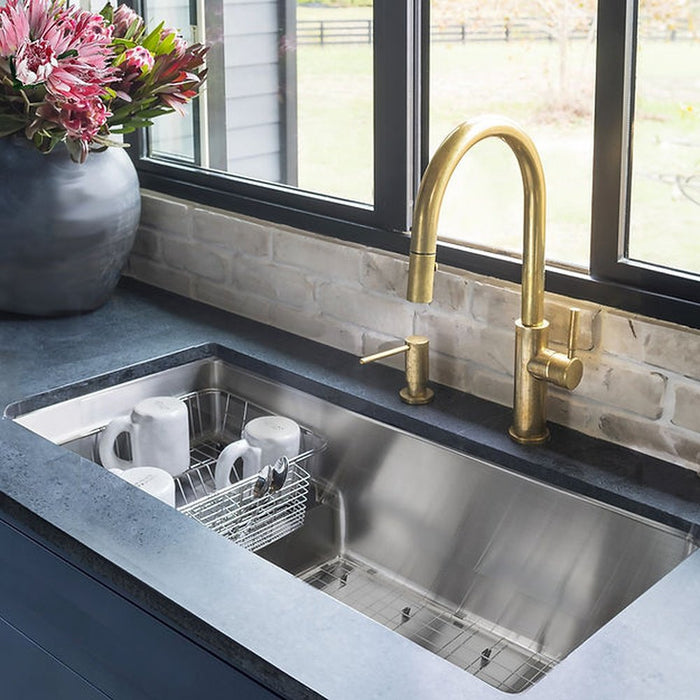 Nantucket Sinks STEPPE3918 Pro Series Undermount Stainless Steel Kitchen Sink with Compatible Accessories