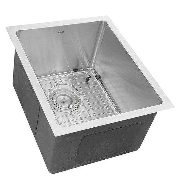 Nantucket Sinks 15 Inch Pro Series Rectangle Undermount Small Radius Stainless Steel Bar/Prep Sink