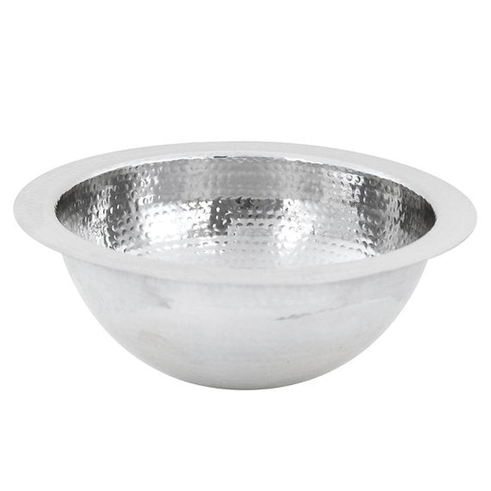 Nantucket Sinks ROS 13 Inch Hand Hammered Stainless Steel Round Bar Sink