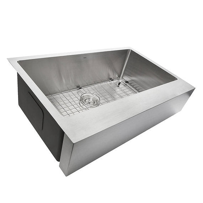 Nantucket Sinks EZApron33-9 Patented Design Pro Series Single Bowl Undermount  Stainless Steel Kitchen Sink with 9 Inch Apron Front