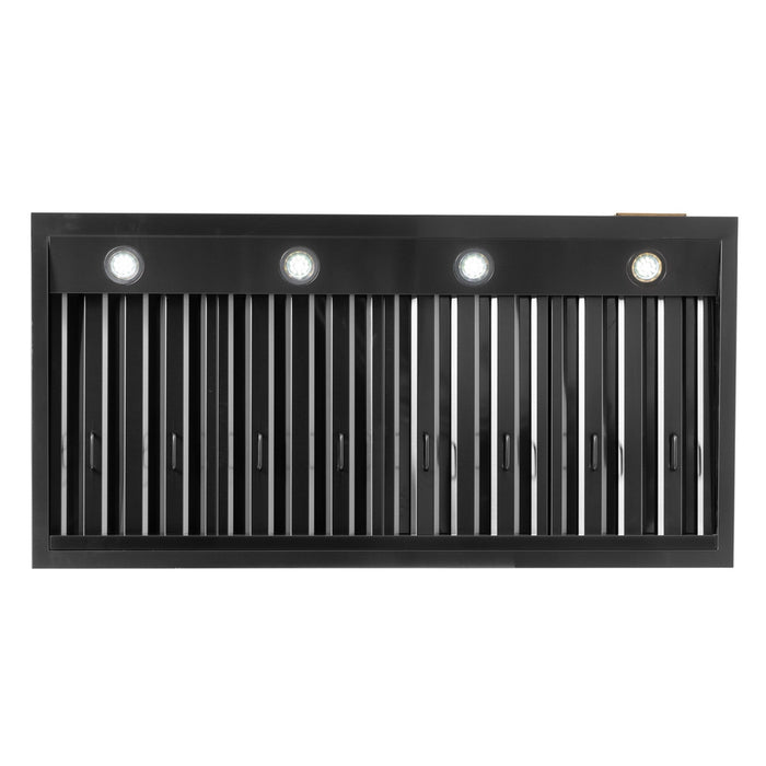 Kucht Professional 48-Inch 1200 CFM Wall Mount Range Hood in Dark Titanium Stainless Steel (KRH483A-C)