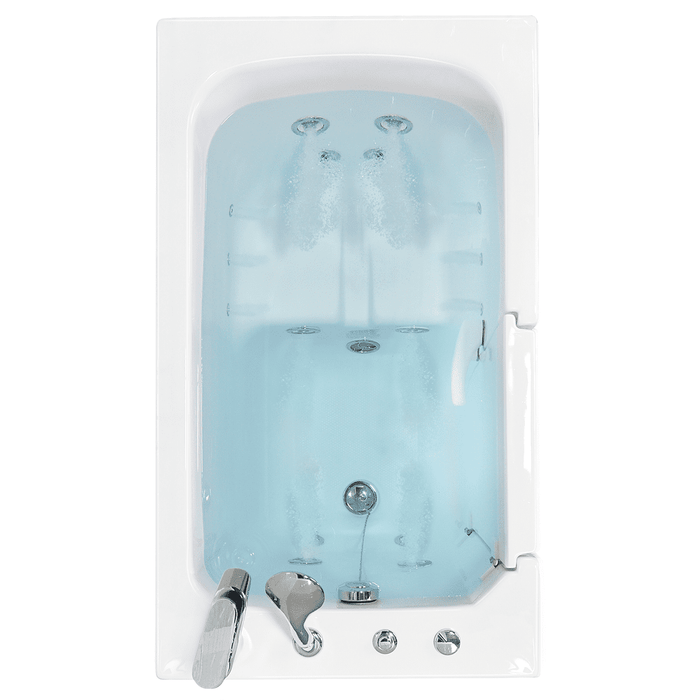 Ella's Bubbles's Bubbles Flow Acrylic Hydro Massage Walk in Tub 28"x48", Left Inward Swing Door, 2 Piece Fast Fill Faucet