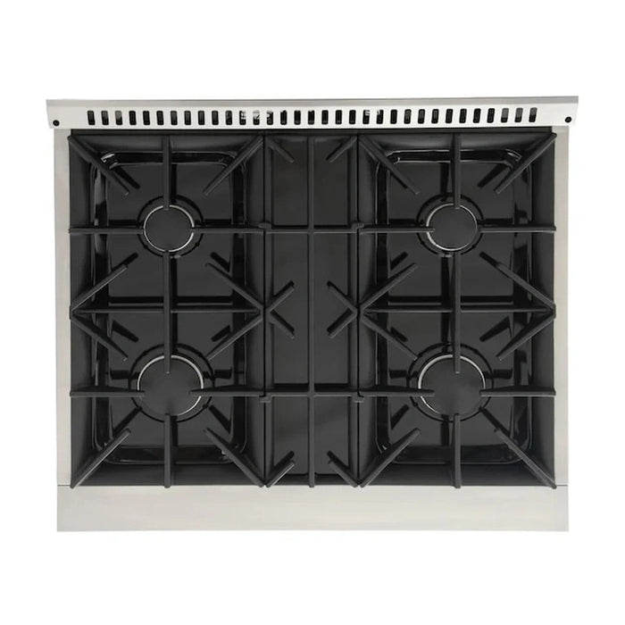 Kucht 30-Inch Pro-Style Dual Fuel Range with 4.2 cu. ft. Electric Oven and 4 Gas Burners in Light Blue (KDF302-LB)
