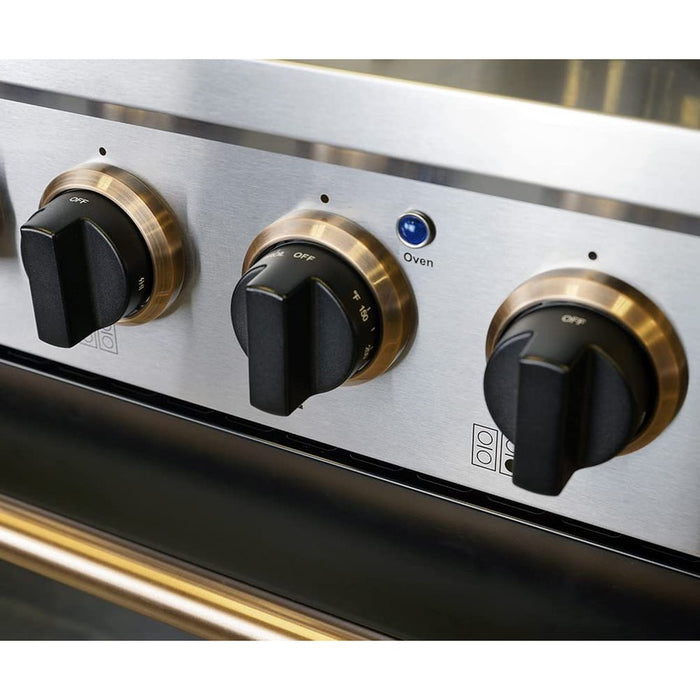 Kucht Signature 36" Gas Range in Stainless Steel with Black, Gold & Silver (KNG361-K-GOLD)