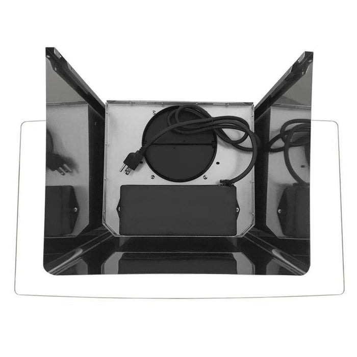 Cosmo 36" 380 CFM Convertible Wall Mount Range Hood with Glass Canopy and Push Button Controls, COS-668WRC90