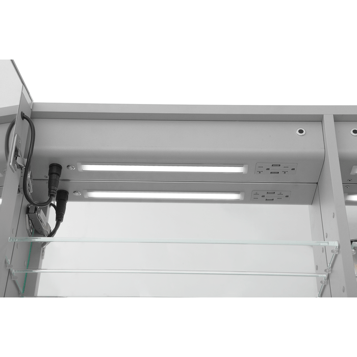 Aquadom Signature Royale 36x36 LED Lighted Triple Door Medicine Cabinet