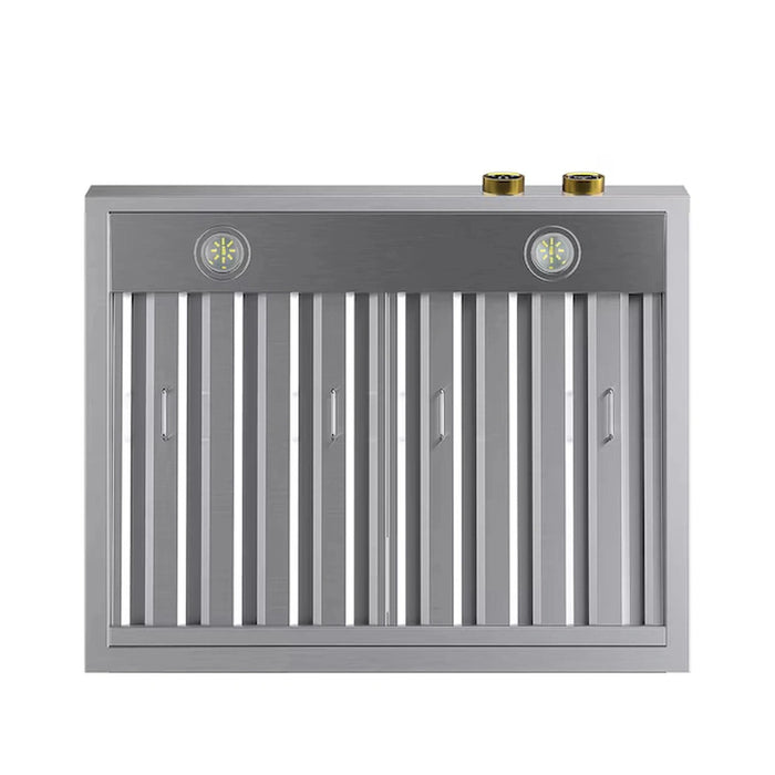 Kucht 30-Inch 900 CFM Wall Mount Range Hood in Stainless Steel with Gold Trim (KRH300-GL-C)