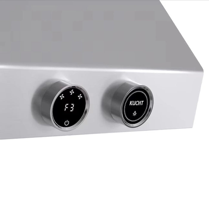 Kucht 4-Piece Appliance Package - 48-Inch Dual Fuel Range in Natural Gas, 36-Inch Refrigerator, Dishwasher & Wall Mount Range Hood in Stainless Steel
