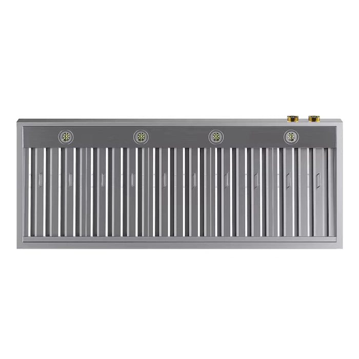 Kucht 60-Inch 1200 CFM Ducted Wall Mount Range Hood in Stainless Steel with Gold Accents (KRH600-GL-C)