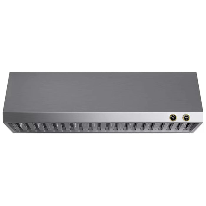 Kucht 60-Inch 1200 CFM Ducted Under Cabinet Range Hood in Stainless Steel with Gold Accents (KRH600-GL)