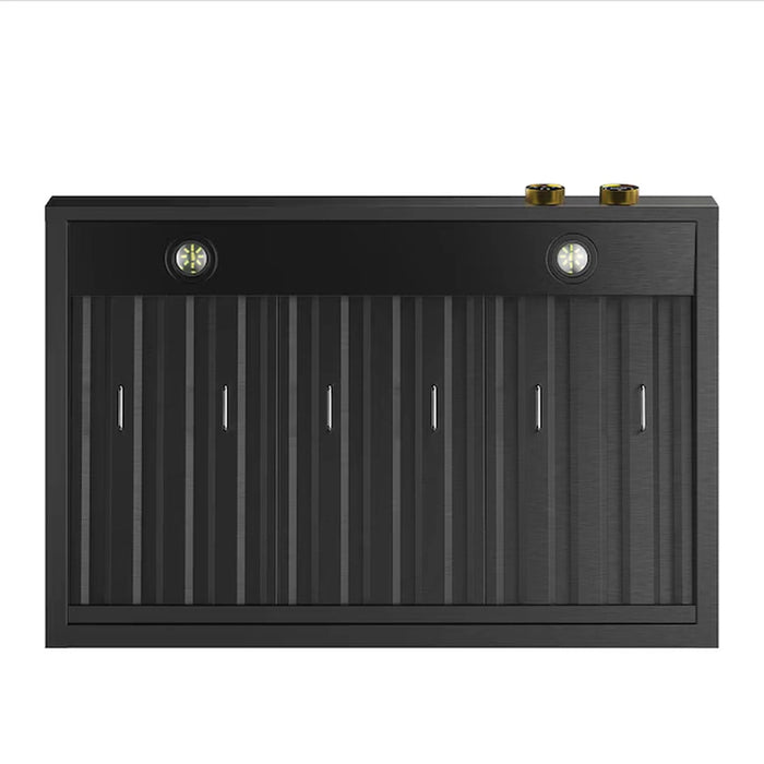 Kucht 36-Inch 900 CFM Ducted Under Cabinet Range Hood in Dark Titanium Stainless Steel with Gold Accents (KRHG360-GL)