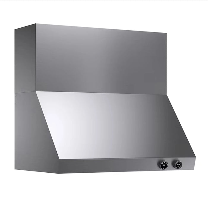Kucht 5-Piece Appliance Package - 36-Inch Dual Fuel Range in Propane Gas, 36-Inch Refrigerator with Water Dispenser, Dishwasher, Wall Mount Range Hood, & Microwave Wall Oven in Stainless Steel