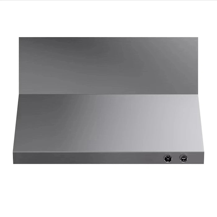 Kucht 4-Piece Appliance Package - 48-Inch Dual Fuel Range in Natural Gas, 36-Inch Refrigerator, Dishwasher & Wall Mount Range Hood in Stainless Steel