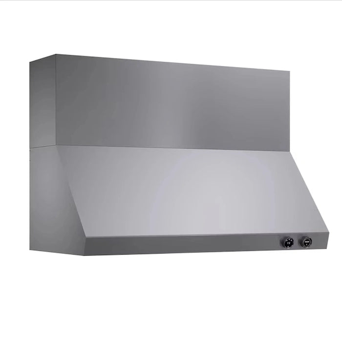 Kucht 5-Piece Appliance Package - 48-Inch Dual Fuel Range in Natural Gas, 36-Inch Refrigerator, Dishwasher, Wall Mount Range Hood, & Microwave Wall Oven in Stainless Steel