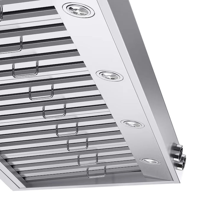 Kucht 60-Inch 1200 CFM Ducted Wall Mount Range Hood in Stainless Steel (KRH600-SS-C)