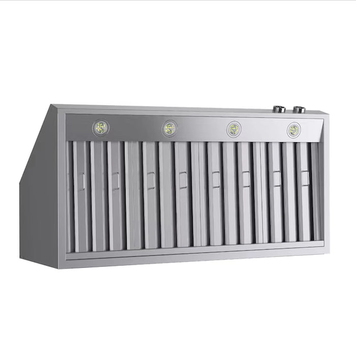 Kucht 48-Inch 1200 CFM Ducted Wall Mount Range Hood in Stainless Steel (KRH480-SS-C)