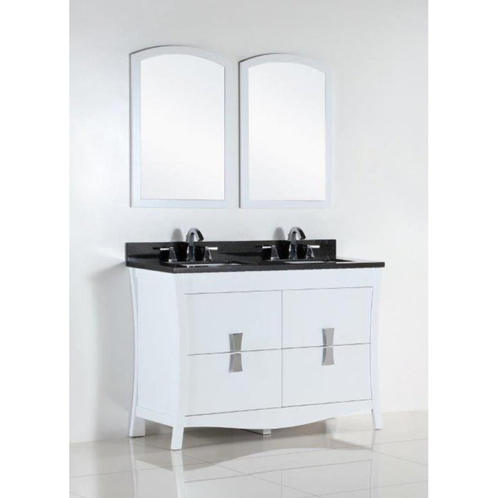 Bellaterra Home 48 in. Double sink vanity with black galaxy top