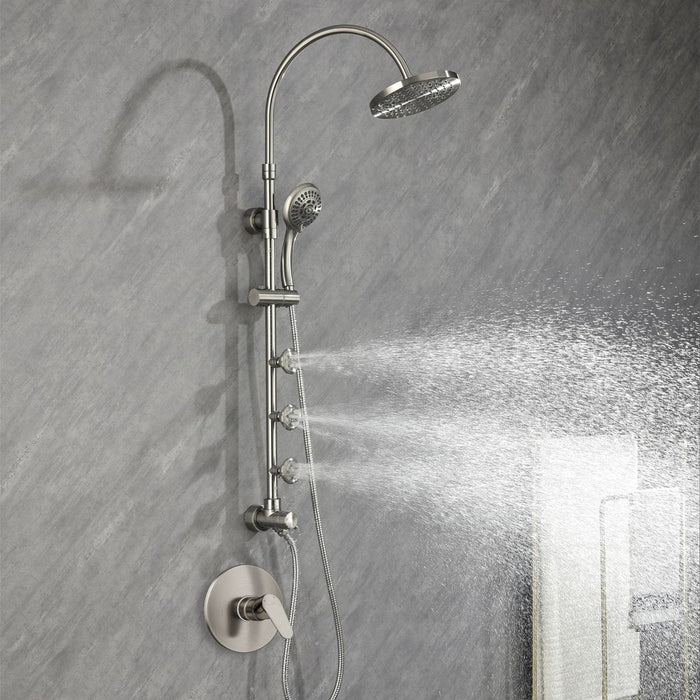 PULSE ShowerSpas Riviera Brushed Nickel Shower System