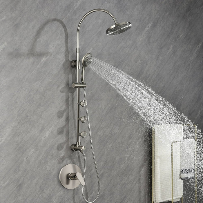 PULSE ShowerSpas Riviera Brushed Nickel Shower System