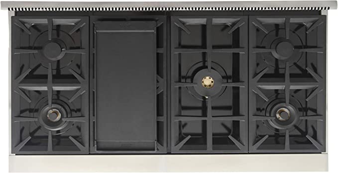 Kucht 48-Inch Propane Gas Range in Stainless Steel with Blue Knob (KFX480/LP-B)